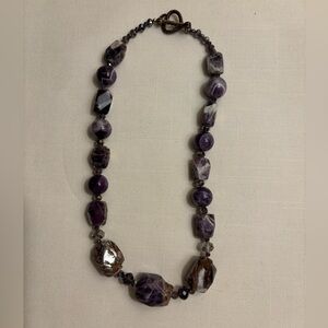 Chunky Amethyst Statement Necklace